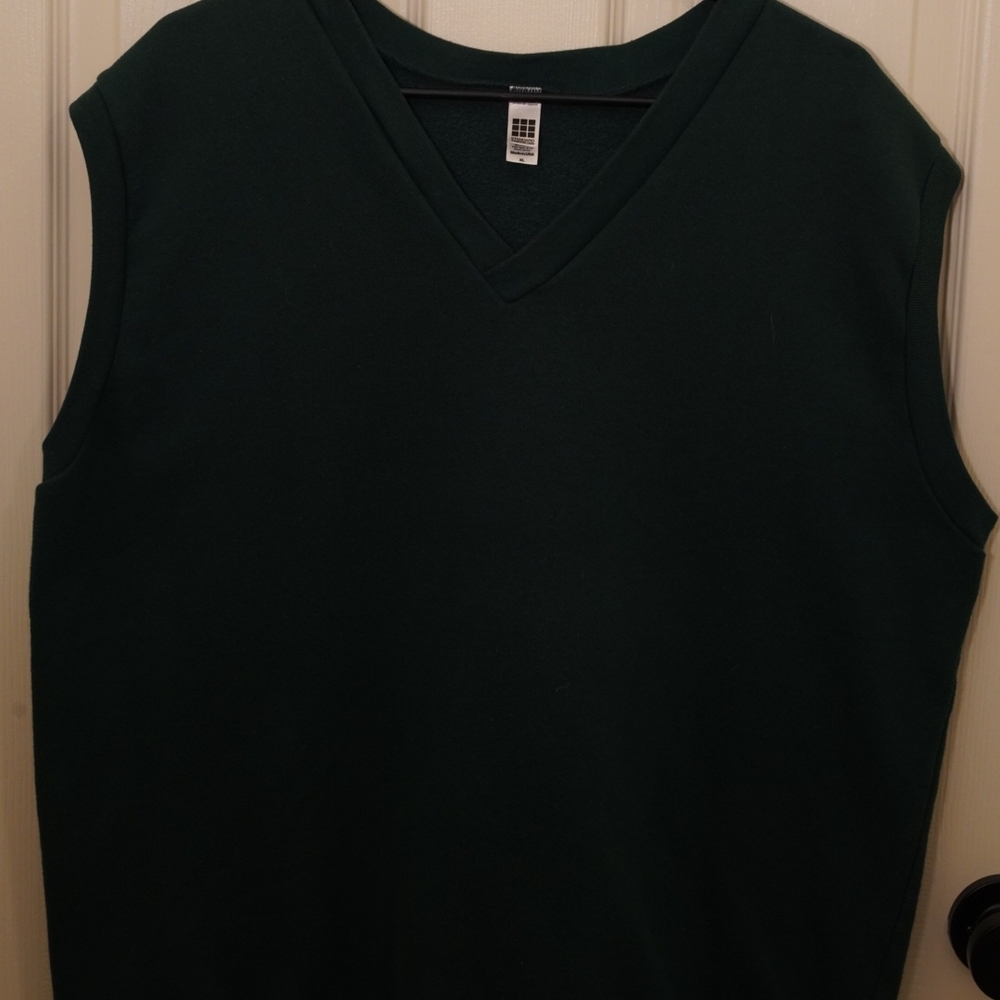 American Apparel Forest Green Knit V-Neck Vest